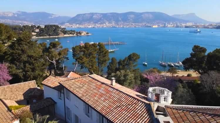 Villa-Chateau Les Terrasses - Tamaris, Plage Des Sablettes, Mer Au Bas De La Propriete La Seyne-sur-Mer Dış mekan fotoğraf
