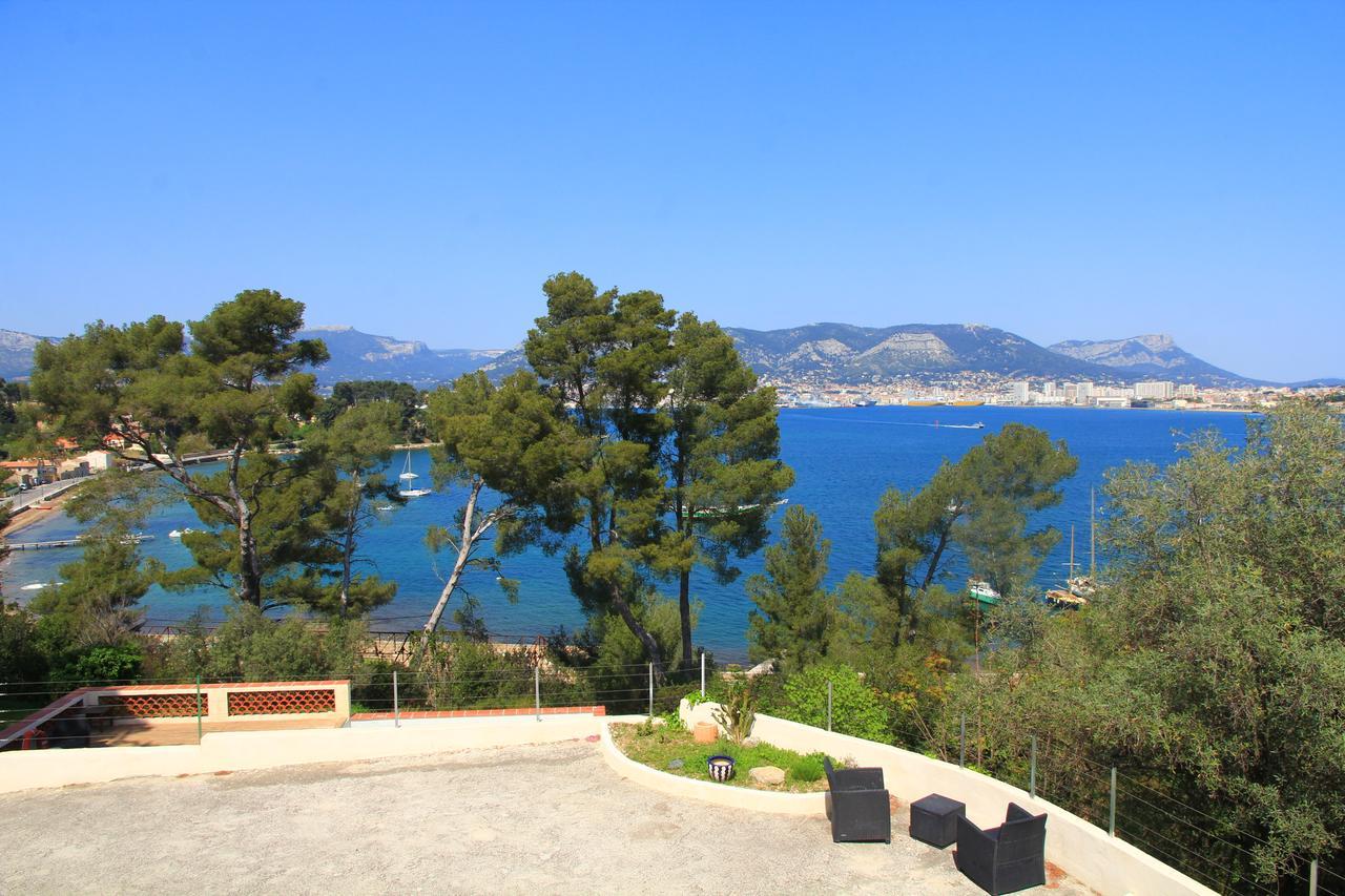 Villa-Chateau Les Terrasses - Tamaris, Plage Des Sablettes, Mer Au Bas De La Propriete La Seyne-sur-Mer Dış mekan fotoğraf